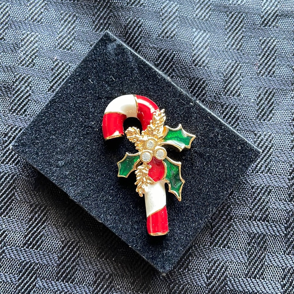 Holiday Candy Cane Pin